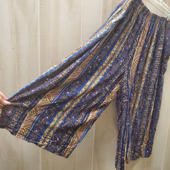 VTG Wide Leg Crop Style Y2K Boho Pants w/ Pockets! HiRise  Size 2X - Like New! - Picture 6 of 9